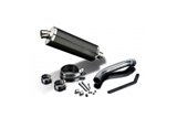 Kit scarico terminale silenziatore bsau in carbonio ovale da 350mm yamaha v-max 1700 2009 2016