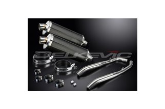 Kit scarico terminale per Honda Xl1000 V Varadero 1999-14 350mm Ovale Carbon Bsau