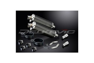 Kit scarico terminale per Triumph Speedtriple R1050 12-16 350mm Ovale Carbon Bsau