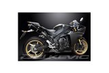 Kit scarico terminale per Yamaha Yzf-R1 Yzfr1 09-14 Decat 350mm Ovale Carbon Bsau