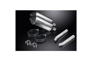 Endschalldämpfer-Kit für Aprilia Rsv1000 R Factory 04-10 260 mm X-Ovale Titanium Bsau