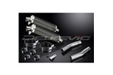 Auspuff-Kit für Honda CB500T 1975-1976, 350 mm ovaler Carbon-Bsau