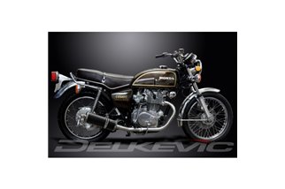 Auspuff-Kit für Honda CB500T 1975-1976, 350 mm ovaler Carbon-Bsau