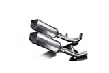 Exhaust kit for Yamaha V-Max 1700 09-16 De-Cat 260mm X-Ovale Titanium Bsau