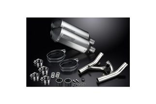 Kit scarico terminale per Yamaha V-Max 1700 09-16 De-Cat 260mm X-Ovale Titanium Bsau