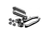 Kit silencieux borne d'échappement 320mm tri en inox bsau triomphe legend 900 1998 2001