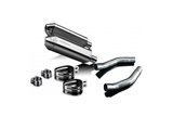 Kit échappement silencieux borne 320mm tri-ovale inox ki honda ST 1100 Pan European