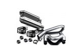 Exhaust terminal silencer kit 320mm tri in stainless steel bsau honda cbr1000f 1987 1999