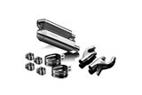 Kit silencieux pot d'échappement 320mm tri inox bsau kawasaki z1000 2003 2006