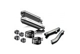 Kit scarico terminale silenziatore 320mm tri in acciaio inox bsau kawasaki gpz500s 1987 2007