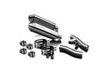 Exhaust terminal silencer kit 320mm tri in stainless steel bsau yamaha xt660 2004 2016