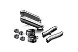 Kit scarico terminale silenziatore 320mm tri in acciaio inox bsau yamaha yzf-r1 2009 2014