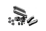 Kit d'échappement silencieux tri inox 320mm bsau yamaha fj1200 1988 1990