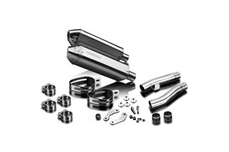 Kit scarico terminale silenziatore 320mm tri in acciaio inox bsau triumph trophy 1200 1991 1993