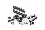 Kit scarico terminale silenziatore 320mm tri in acciaio inox bsau triumph trophy 1200 1991 1993