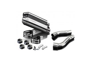 Kit silencieux borne d'échappement 320mm tri en inox bsau kawasaki zephyr 1100 1992 1997