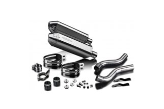 Kit scarico terminale silenziatore 320mm tri in acciaio inox bsau yamaha xjr1300 2004 2006