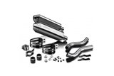 Kit scarico terminale silenziatore 320mm tri in acciaio inox bsau yamaha xjr1300 2004 2006