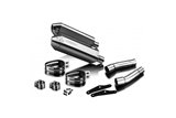 Exhaust terminal silencer kit 320mm tri in stainless steel bsau triumph street triple 675 2007 2012