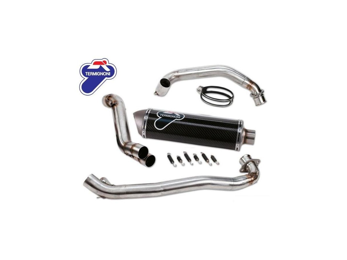 COMPLETE RACING HIGH EXHAUST TERMIGNONI CARBON DUCATI 96459110B HYPERMOTARD 1100 2008-2012