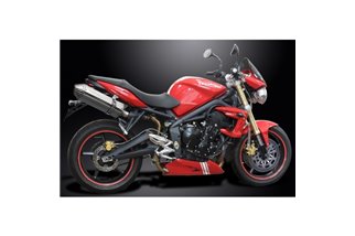 Endschalldämpfer-Kit für Triumph Street Triple 675 07-12 320 mm Tri-Edelstahl-Bsau