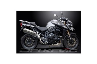 Schalldämpfer-Kit für Triumph Tiger Explorer 1200 12-21 320 mm Tri-Oval-Edelstahl-Kit