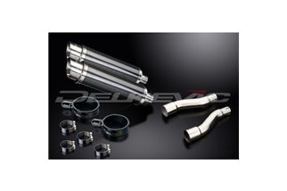 Schalldämpfer-Auspuff-Set für Kawasaki GPZ500S 1987–2007, 350 mm rundes Carbon-Bsau