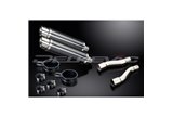 Schalldämpfer-Auspuff-Set für Kawasaki GPZ500S 1987–2007, 350 mm rundes Carbon-Bsau