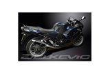 Kit scarico terminale per Kawasaki Zzr1400 Ninja 2006-2007 350mm Tondo Carbon Bsau