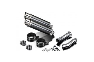 Silencer Exhaust Kit for Kawasaki Z1000Sx Abs 2010-2019 350Mm Round Carbon Bsau