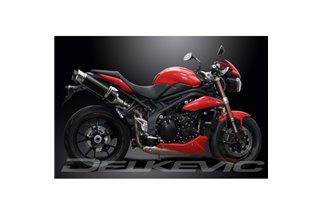 Auspuff-Kit für Triumph Speed Triple 1050 11-14 350mm Round Carbon Bsau