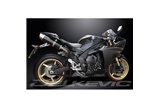 Kit scarico terminale per Yamaha Yzf-R1 2009-2014 350mm Tondo Carbonio Bsau