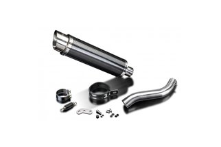 Exhaust silencer kit 350mm carbon round bsau ducati monster 796 2011 2014