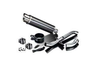 Exhaust silencer kit 350mm carbon round bsau kawasaki zx-10r ninja 2006 2007