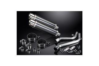 Auspuff-Set für Honda Nx650 Dominator 1995–2002, 350 mm Carbon-Rundrohr