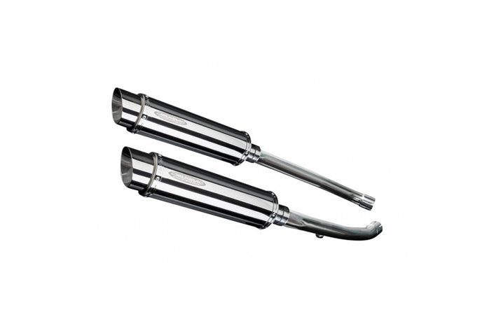 Schalldämpfer-Auspuff-Set für Kawasaki Zzr1400 Zx14 2012–2021, 350 mm runde Edelstahl-Bsau