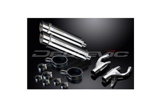 Endschalldämpfer-Set für Yamaha V-Max 1200 1984–2007, 350 mm runde Edelstahl-Bsau