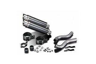 Silencer Exhaust Kit for Kawasaki Z1000Sx 2010-19 Tourer 350Mm Carbon Round Bsau