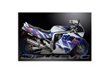 Auspuff-Set für Suzuki Gsxr1100 KLMN 1989–93, 350 mm runder Edelstahl-Bsau