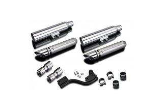 Muffler Tip Exhaust Kit Custom Muffler Exhaust Kit 410mm Bullnose Kawasaki VN1600 2003 2008