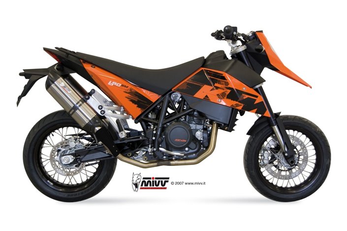 Sistema di scarico terminale KT.003.L7 Mivv Suono Inox Ktm 690 Sm 2007 - 2012