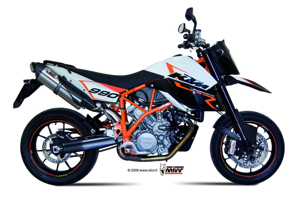 Schalldämpfers Escape Mivv Suono Edelstahl Ktm 990 Supermoto R 2007 - 2013