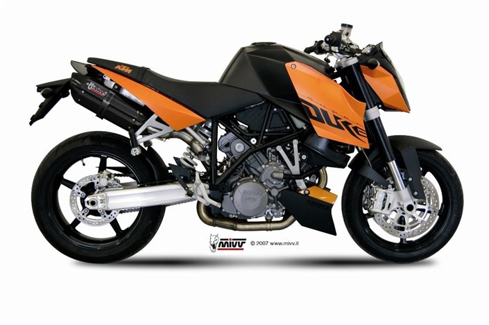 Silencieux Echappement Mivv Suono Noir Noir Inox Ktm 990 Superduke 2005 - 2011