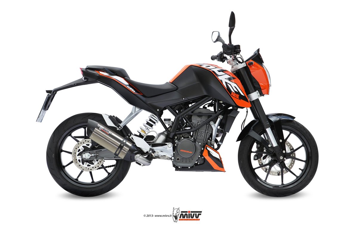 Komplette Auspuffanlage 1 in 1 Escape Mivv Suono Edelstahl Ktm 125 Duke 2011 - 2016