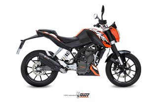 Full System 1 In 1 Exhaust Mivv Suono Black Black Stainless Steel Ktm 125 Duke 2011 - 2016