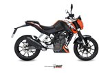 Full System 1 In 1 Exhaust Mivv Suono Black Black Stainless Steel Ktm 125 Duke 2011 - 2016