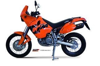 Silencieux Echappement Mivv Suono Noir Noir Inox Ktm Lc4 640 Adventure 2003 - 2006