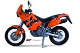 Silencieux Echappement Mivv Suono Noir Noir Inox Ktm Lc4 640 Adventure 2003 - 2006