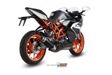 Système Complet 1 En 1 Echappement Mivv Gp Noir Noir Inox Ktm Rc 125 2014 - 2016