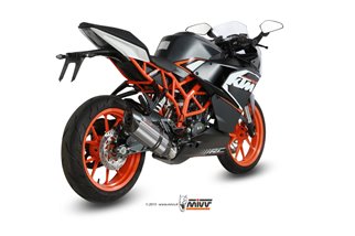 Full System 1 In 1 Exhaust Mivv Suono Stainless Steel Ktm Rc 125 2014 - 2016